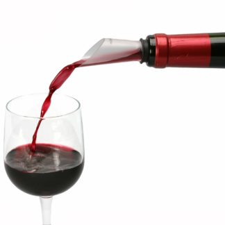 droppkork, även kallad hällpip, för att enkelt och kladdfritt hälla upp vin, olja med mera utan att det droppar